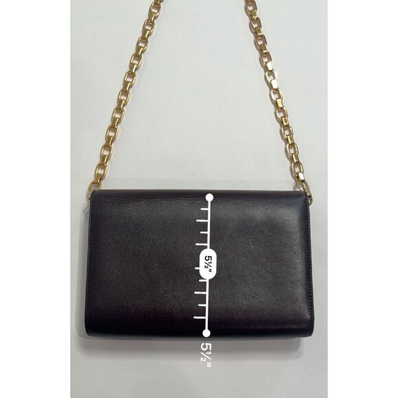 Louis Vuitton Quetsche Box Calfskin Leather Chain Louise GM Clutch Bag in Dark P - Picture 6 of 7